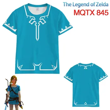 2020 Naujas Vasaros Atsitiktinis trumpomis Rankovėmis Viršūnes&Tees The Legend of Zelda: Kvėpavimas Laukinių Nuorodą Cosplay Unisex 3D T-shirt Vyrams Kostiumu