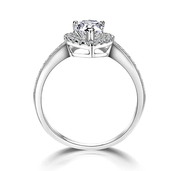 CHEESTAR BRANGENYBĖS bauda papuošalai 925 sterlingas sidabro žiedas moteris centro akmuo yra 7*5 mm baltos spalvos, Kriaušės formos kubinis cirkonis