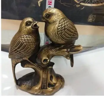 Gryno vario antikvariniai šviesos Du paukščiai patalpų įrengimui skirti dirbiniai Dviguba laimė Amatų dovanos antikvariniai Vario dirbinių kolekcija, namų d