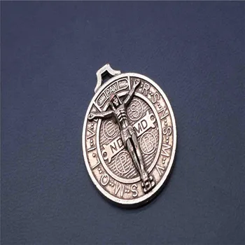200 vienetų / St. Benediktas XVI Medalis Jėzus Papuošalai Kryžiaus Žavesio Šv Benediktas XVI Medalis Karoliai