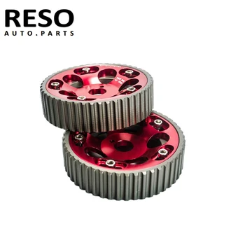 RESO - Raudona Varomas Reguliuojamas Aliuminio Pavarų Cam Skriemulys Toyota Supra 1JZ 2JZ DOHC Variklis 2VNT