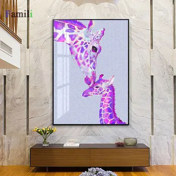 Modernus Kūdikio Gyvūną Žirafa Drobės Plakatas Vaikų Darželio Sienos Menas Spausdinti Tapybos Šiaurės Nuotrauką Vaikų Miegamasis Apdaila