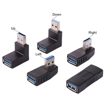 USB 3.0 Konverteris USB 3.0 Adapteris Kabelio ilgintuvas Vyrų ir Moterų Išplėtimo Jungties, Aukštyn, Žemyn, Dešinėn, Kairėn Dizaino Nešiojamas KOMPIUTERIS