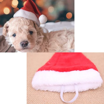 1PC Naminių Kačių ir Šunų Raudona Kalėdų Skrybėlę Santa Claus Šiltas Žiemos Skrybėlę Bžūp Kalėdos Augintiniai naujieji Metai gyvūnų Priežiūros Skrybėlę Didmeninės