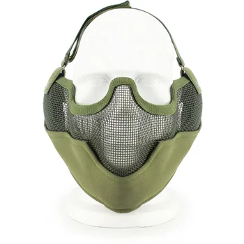 Naujas Taktinis Airsoft Kaukės plieniniais Pusę Veido Mažo anglies dioksido kiekio technologijų Ausų Apsaugos Sulankstomas Karinės Dažasvydis CS Medžioklės Kaukė