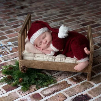 Naujagimio Fotografijos Rekvizitai Kalėdų Kūdikių Drabužius Ir Skrybėles, Infantil fotosesiją Priedai Minkštųjų Jumpsuits Full-moon Baby Kostiumai