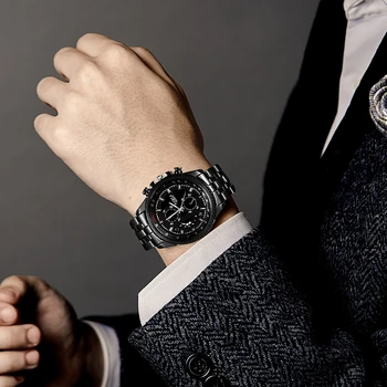 Vyriški Žiūrėti Kvarco Full Steel Laikrodžiai, Prabangūs Atsitiktinis Reloj Verslo Laikrodis Nerūdijančio Plieno Žiūrėti Vyrų relogio masculino 2020 m.