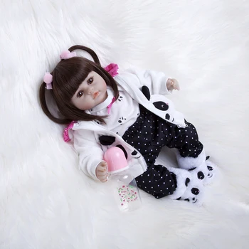 18 Colių Lėlės Boneca Atgimsta Silikono Reborn Baby Lėlės Silikono Menina Kūdikių Lėlės Vaikams, Gimtadienis, Kalėdos, Dovanų Baby Doll Žaislas