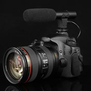 Naujas Video, Mikrofonas, Pokalbio Įrašymui Vlog Mic už DSLR Fotoaparatas Nikon Canon/Telefonai DOM668