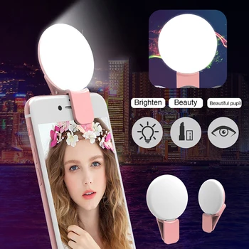 Klipo Turas Universalus LED Mobiliojo Telefono Selfie Fotografijos Flash Užpildyti Šviesos Priedai