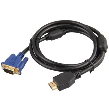 Kabelio Adapteris Keitiklis Aukso Plokštelė HDMI į VGA 15pin Vyrų yra 1,65 m