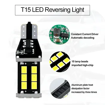 2vnt T15 led 921 W16W LED Lemputės, Automobilių Atsarginės Atbulinės Šviesos Hyundai ix20 ix35 ix55 Matricos Santa FeII Tucson Veloster