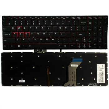 Anglų Nauja Klaviatūra Lenovo ideapad Y700 Y700-15ISK Y700-17ISK MUMS nešiojamojo kompiuterio klaviatūros Apšvietimas