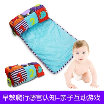 Aukštos kokybės 47cm Kūdikių Pliušinis žaidimas antklodė roller minkštas Nuskaitymo antklodė su pagalve Vaikų Mokymosi Žaislas