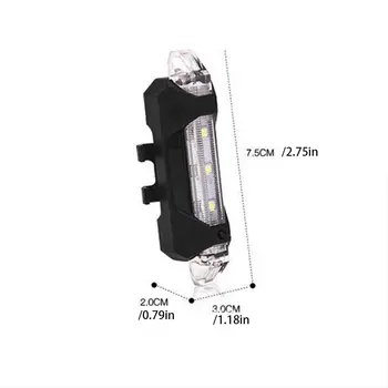 Dropshipping LED Naktiniu Kalnų Dviratį Dviračiu Uodegos Šviesos USB Įkrovimo Raudona Įspėjamoji Lemputė Dviratį Galiniai Saugos Reikmenys