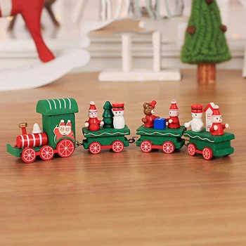Mini Medienos Kalėdų Medinis Traukinio Rinkinį Žaislas Namų Puošybai Transporto priemonių Vaikams Dovanų arly Vaikystės Švietimo Diecasts Žaislinės Transporto priemonės