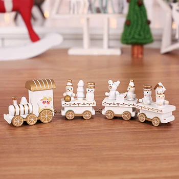 Mini Medienos Kalėdų Medinis Traukinio Rinkinį Žaislas Namų Puošybai Transporto priemonių Vaikams Dovanų arly Vaikystės Švietimo Diecasts Žaislinės Transporto priemonės