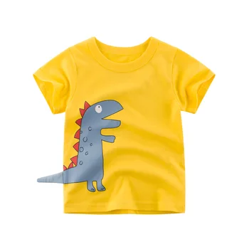 Boys & Girls Cartoon marškinėliai Vaikams Dinozaurų Spausdinti Marškinėliai Berniukams, Vaikų Vasaros trumpomis Rankovėmis T-shirt vatos Pagaliukai Drabužiai