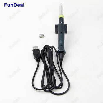 Didmeninė 2vnt Mini Nešiojamą USB 5V 8W Elektros Galingumo lituoklio Įrankis Pen/Patarimas Touch Jungiklis SMD Darbą 