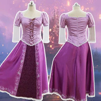 Moterų Princesė Rapunzel Cosplay Suknelė Violetinė Suaugusiųjų Susivėlęs Kostiumas Helovinas