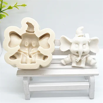 1pc 3D Dramblys Dervos Pelėsių Silikono Formų Minkštas Tortas Dekoravimo Priemonės, Pyragai, bandelės, Virtuvė Kepimo Priedai FTM1532