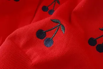 Plius dydis megzti vilnos moterų raudona & mėlyna & tamsiai mėlynos spalvos Megztinis švarkas 2019 Išsiuvinėti rudenį ponios megztinis moteriška trikotažas kailis