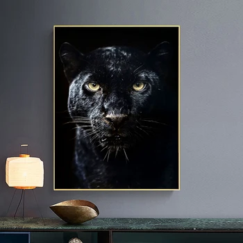Gyvūnų Panther Black Dekoratyvinis Aliejaus Tapyba, Drobės Tapybai Kambarį Apdailos Dažymo Kambario Dekoravimas, Tapyba