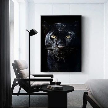 Gyvūnų Panther Black Dekoratyvinis Aliejaus Tapyba, Drobės Tapybai Kambarį Apdailos Dažymo Kambario Dekoravimas, Tapyba