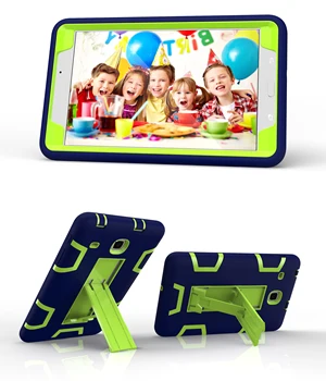 Sunkiųjų Plastiko+Gumos Vaikai Saugiai Šarvai atsparus smūgiams Cover Case For Samsung Galaxy Tab E 8.0 T377 T375 SM-T377V Tablet Atvejais