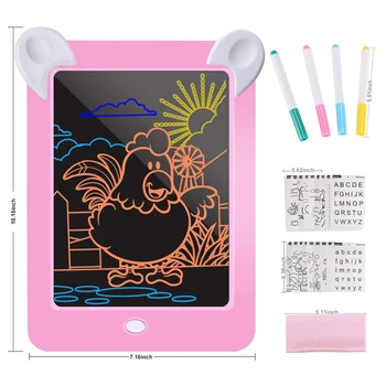 LCD Raštu Tabletė, Vaikai 3D LED Šviesos Magija Piešimo Bloknotas, LCD Rašysenos Doodle Piešimo Lenta
