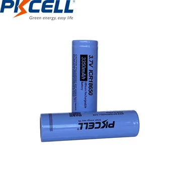 15vnt PKCELL ICR18650 3.7 v, Li-ion Įkraunama Baterija IKPA 18650 Ličio baterijos Flat Top NR. Pcm Žibintuvėlį 