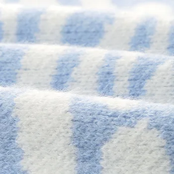 2020 m. pavasarį, rudenį moterys dizaineris mėlyna balta dryžuotas aikštėje apykaklė megzti megztiniai prarasti visas rungtynes ilgomis rankovėmis pulover viršuje JC454