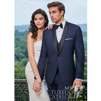 Vestuvinė suknelė vasaros vestuvių 2020 naujas atvykti aukštos kokybės mėlynos spalvos kostiumai vyrams jaunikis smokingas