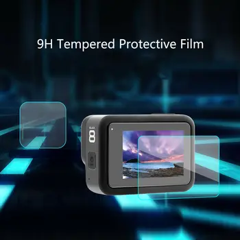 Naujas Grūdintas Stiklas, Apsauginis Dangtelis Gopro Hero 8 Black Screen Protector Kino Padengti Gopro Sporto Veikla Fotoaparato Priedai