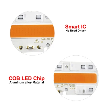 110V, 220V LED Lempos Fito Augti Šviesos COB Visą Spektrą Chip 30W 50W 70W Led Diodų Šviesa Fito Lempa Augalų Hydroponics JQ