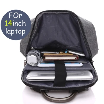 Naujas TUGUAN firminio Stiliaus Unisex Vyrų Verslą, 14 Laptop Notebook Praktiška Kuprinė Atsitiktinis Paprasta Kelionės Moterų Kuprinės Krepšiai