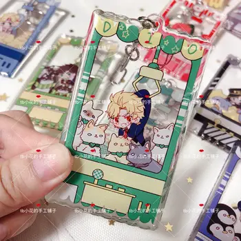 Anime JoJos Keistų Nuotykių Goldenwild Noriaki Kujo Jotaro Keychain Cosplay Akrilo Pav paketų prižiūrėtojų raktinę 8cm Vaikams Žaislų Kolekcija