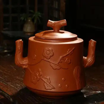 Yixing Zisha raudonos molio teacaddy arbatos jar arbatos bakas Puer oolong keramikos slyvų tipą, mažas dydis, rezervuarų, onsale~