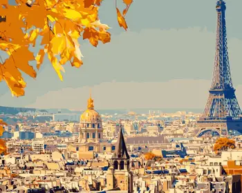 MaHuaf-j276 Peržiūrėti rudenį, Eifelio Bokštas Paryžiuje tapybos numeriai dažų drobė namų dekoro