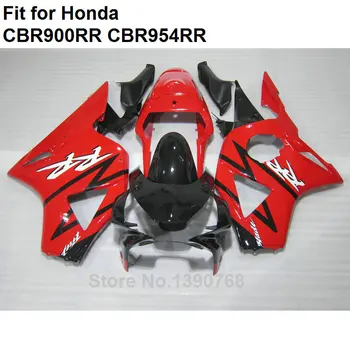 Kėbulo komplektas Honda purvasargiai CBR954RR 2002 2003 raudona juoda lauktuvės rinkinys CBR900RR CBR 954RR 02 03 IP16