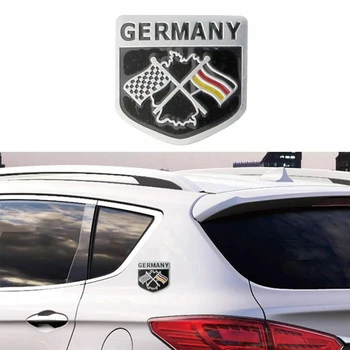 Metalo 3D Lipdukas, Grotelės Bamperio Langą, Kūno papuošalai, Vokietija Vėliavą, Ženklelį Emblema Vokietijos Automobilių Lipdukas