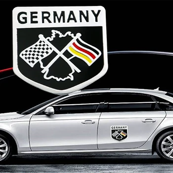 Metalo 3D Lipdukas, Grotelės Bamperio Langą, Kūno papuošalai, Vokietija Vėliavą, Ženklelį Emblema Vokietijos Automobilių Lipdukas