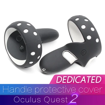 VR Priedai Oculus Quest 2 Silikono Padengti Valdytojas VR Akinius Apsauginė Įvorė Rankena Rankena Apima Oculus Quest2