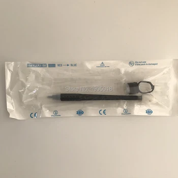 Naujausias 100pc juoda vienkartiniai microblading rašiklis su 18U ašmenys adatos dvivietis vadovas permanentinis makiažas antakių tatuiruotė rašiklis su teptuku