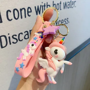 Hasbro My Little Pony Svajonė Vaivorykštė Ponis Keychain Mielas Kūrybos Automobilio Raktų Pakabukas Mergina Širdies Mokyklos Maišą Ornamentu Lėlės Dovana