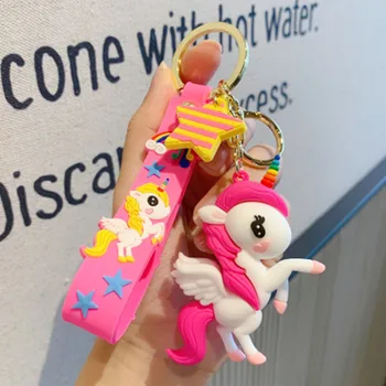 Hasbro My Little Pony Svajonė Vaivorykštė Ponis Keychain Mielas Kūrybos Automobilio Raktų Pakabukas Mergina Širdies Mokyklos Maišą Ornamentu Lėlės Dovana