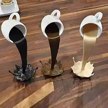 Sustabdytas Kavos Puodelis Stovi Puodelis Dervos 3D Kūrybos Kavos Puodelio Apdaila