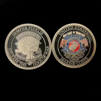 Monetos Dekoro Ne valiuta JAV Jūrų Pėstininkų Šarvuotą Meno Dovana Šunys Karo Surinkimo Kolekcines Amatų Progines