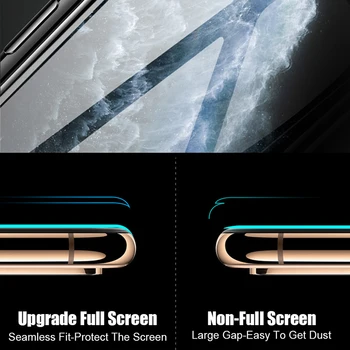 999D Apsaugos Grūdintas Stiklas Ant iPhone 6 6s 7 8 Plus X 10 Stiklo Screen Protector, Minkštas Kraštas Lenktas iPhone XR XS MAX