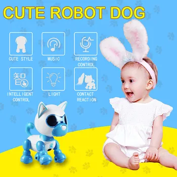 KaKBeir Elektroninių Protingas Robotas Šuo Muzika, Šokių Pasivaikščiojimų Sąveika Puppy, Pet Robotas Žaislas Protingi Robotai Žaislai Vaikams